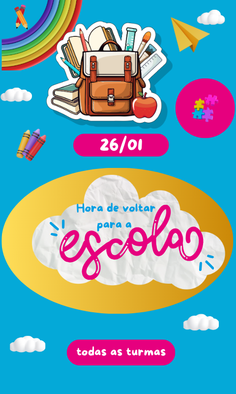 Volta às aulas janeiro 26